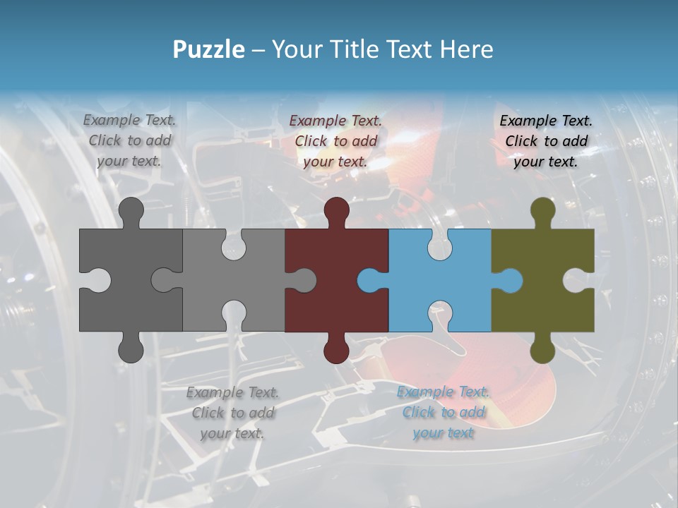 A Aircraft Jet Engine Detail PowerPoint Template