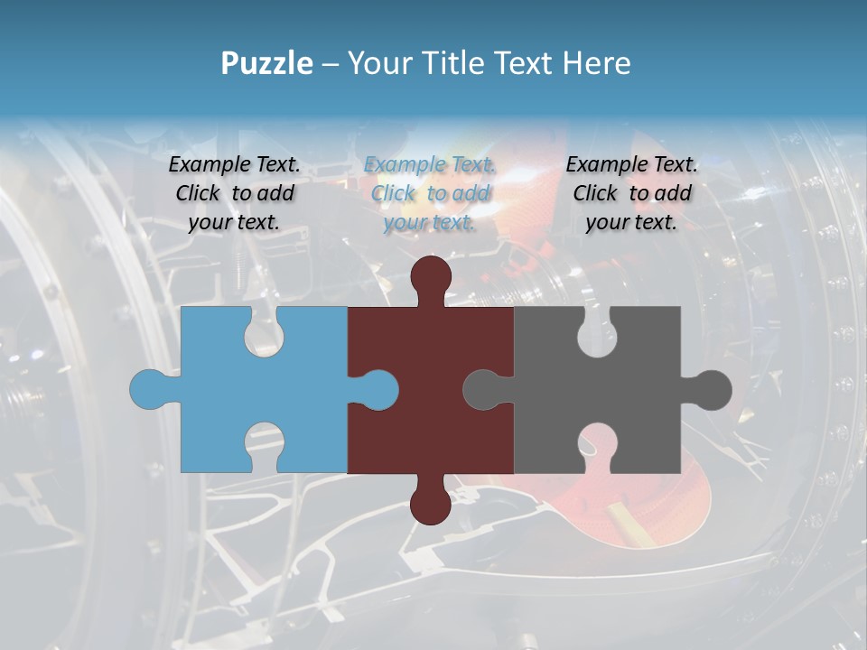 A Aircraft Jet Engine Detail PowerPoint Template