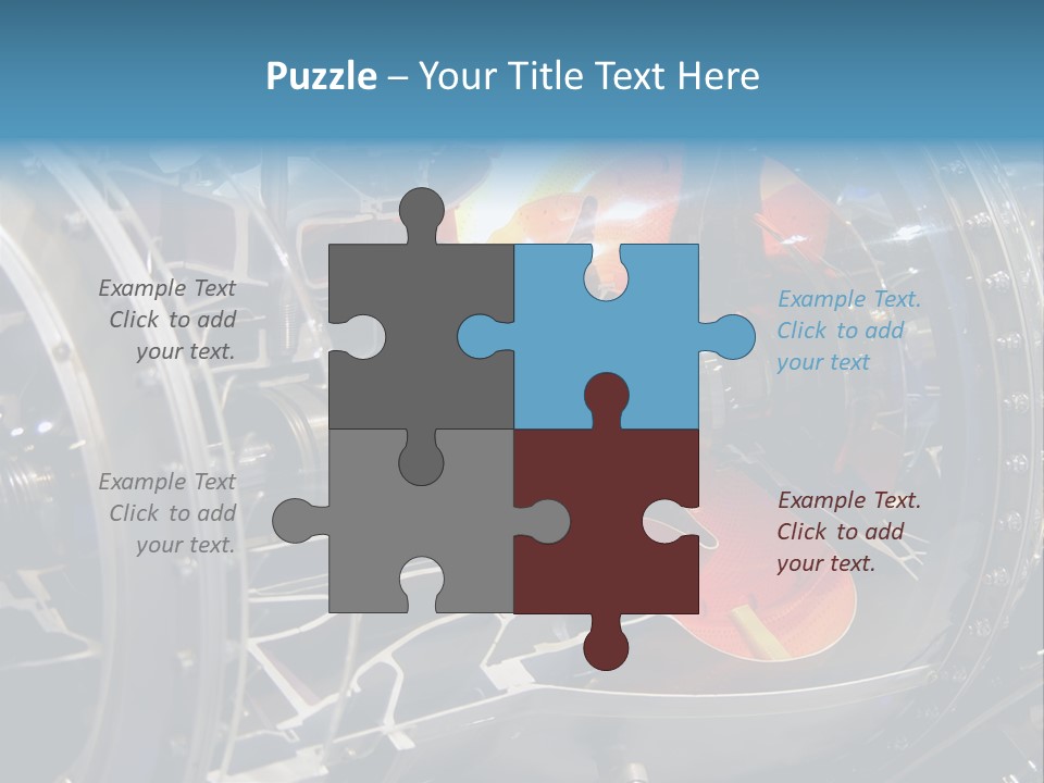 A Aircraft Jet Engine Detail PowerPoint Template