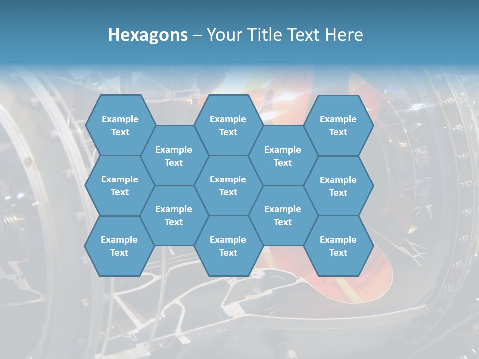 A Aircraft Jet Engine Detail PowerPoint Template