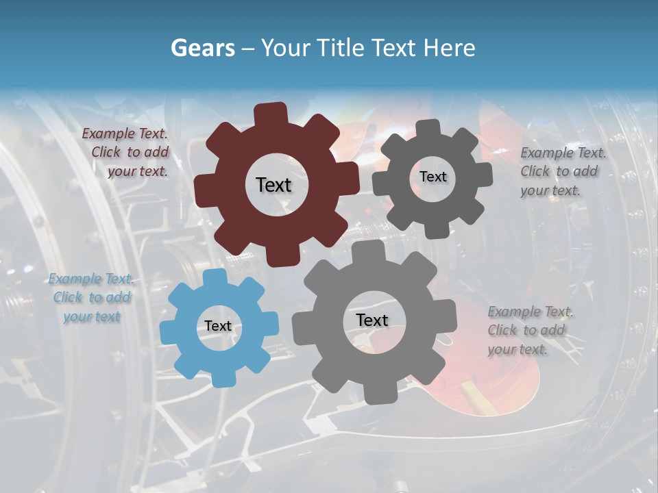 A Aircraft Jet Engine Detail PowerPoint Template