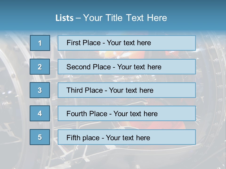 A Aircraft Jet Engine Detail PowerPoint Template
