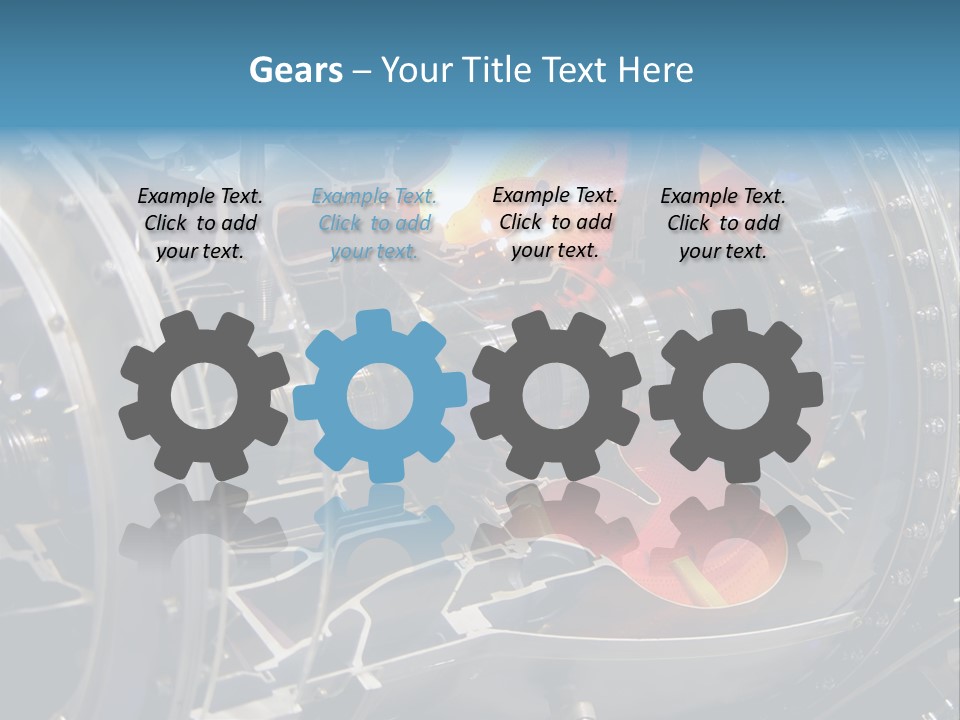 A Aircraft Jet Engine Detail PowerPoint Template