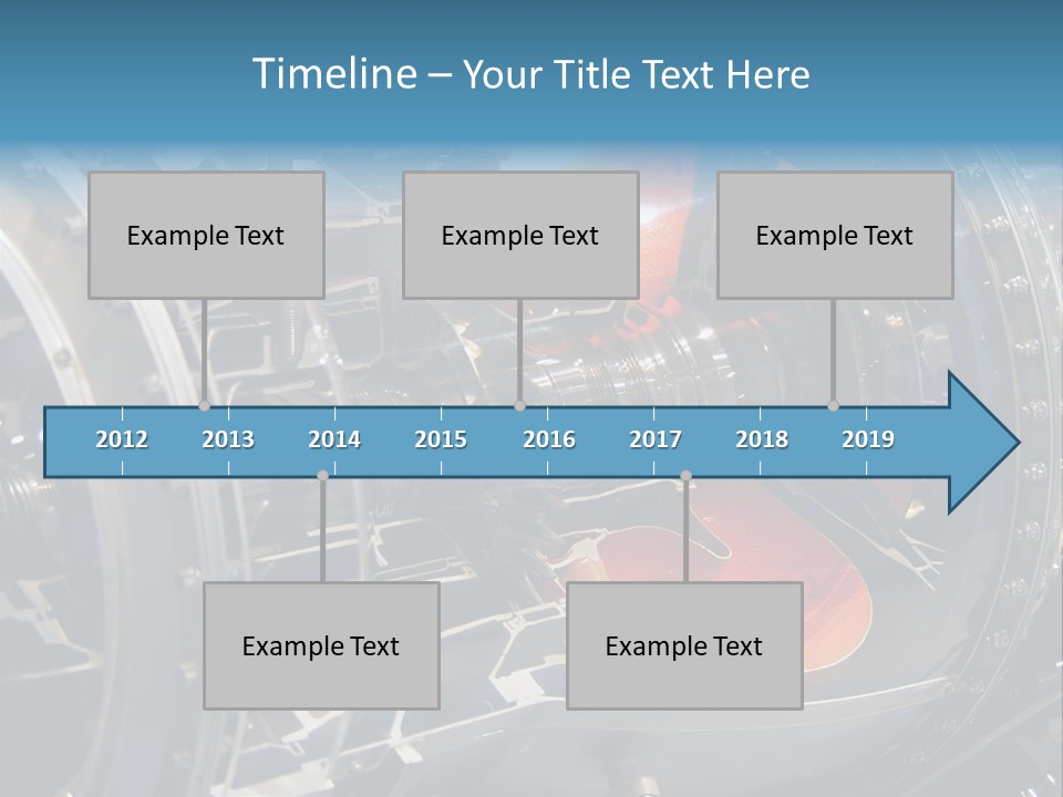 A Aircraft Jet Engine Detail PowerPoint Template