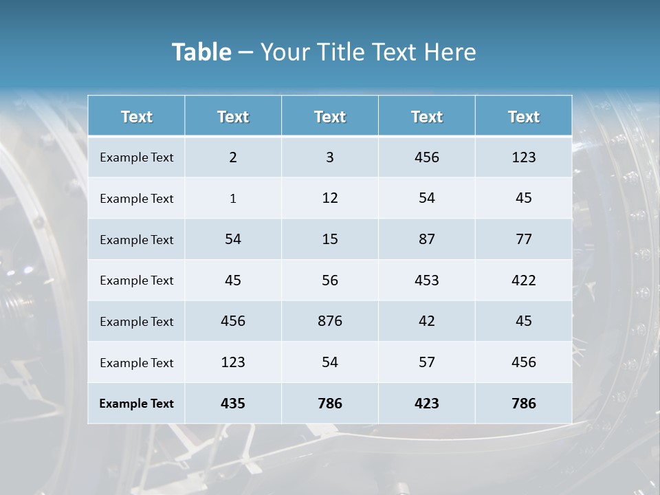 A Aircraft Jet Engine Detail PowerPoint Template