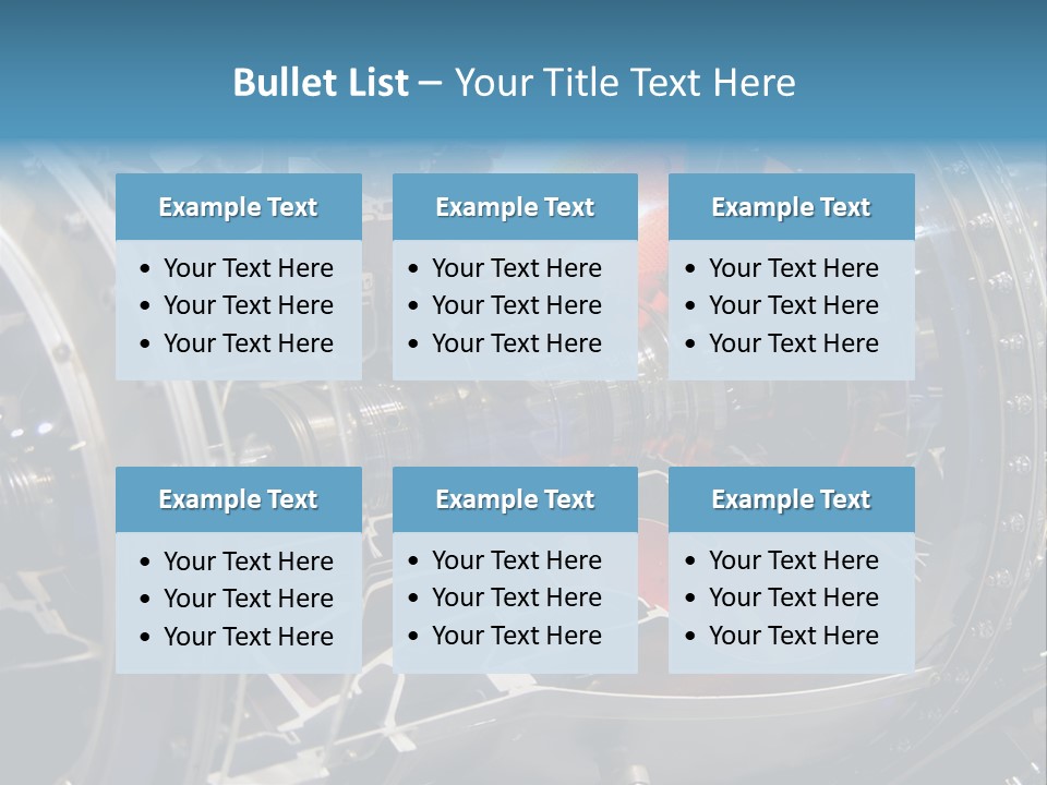 A Aircraft Jet Engine Detail PowerPoint Template