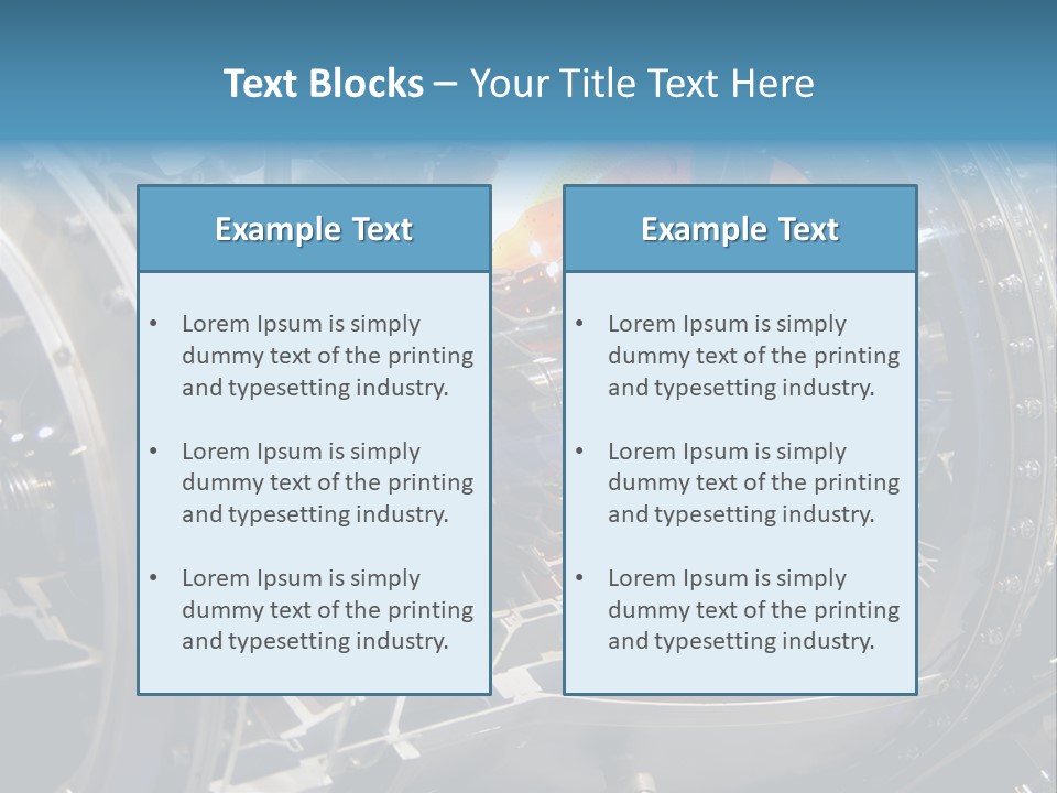 A Aircraft Jet Engine Detail PowerPoint Template