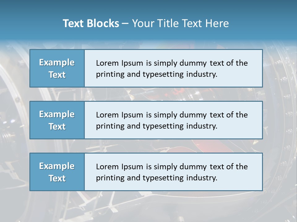 A Aircraft Jet Engine Detail PowerPoint Template