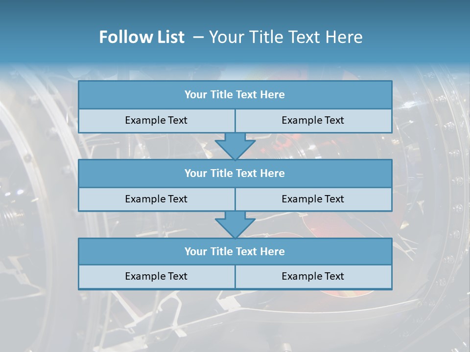 A Aircraft Jet Engine Detail PowerPoint Template
