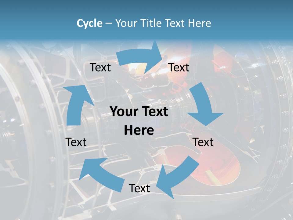 A Aircraft Jet Engine Detail PowerPoint Template