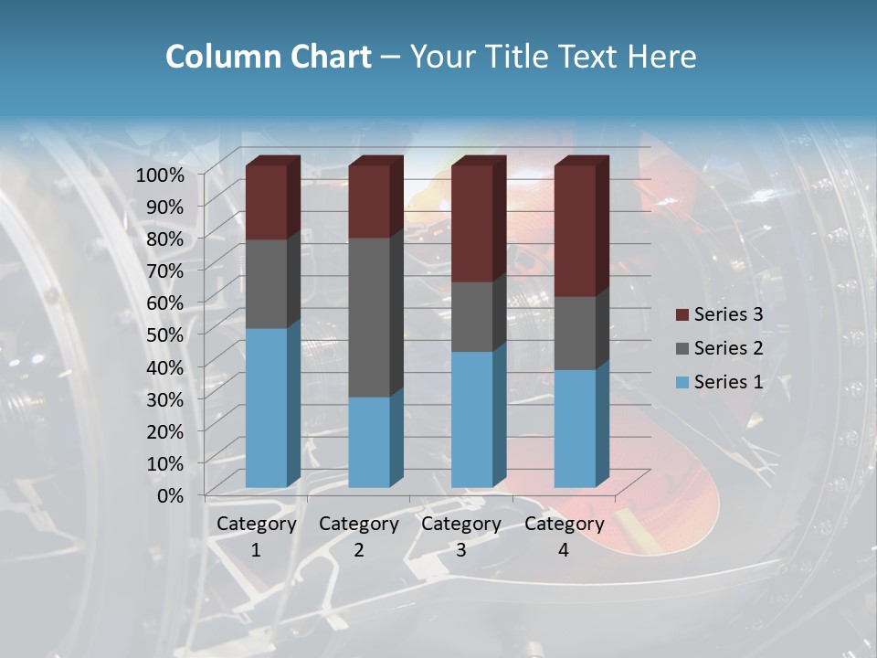 A Aircraft Jet Engine Detail PowerPoint Template