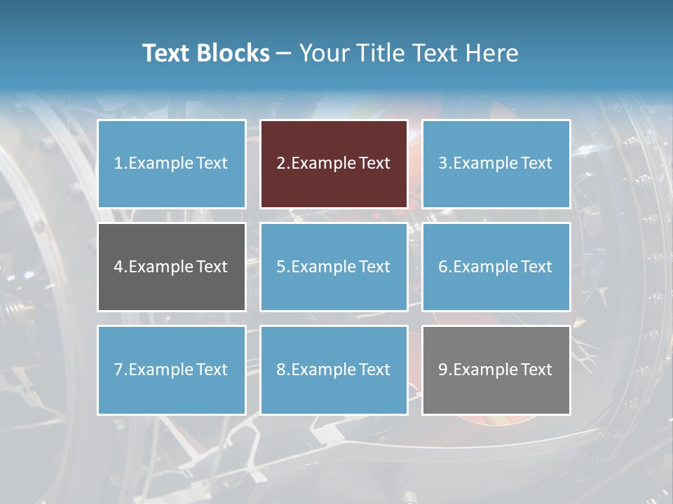 A Aircraft Jet Engine Detail PowerPoint Template