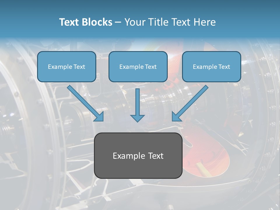 A Aircraft Jet Engine Detail PowerPoint Template