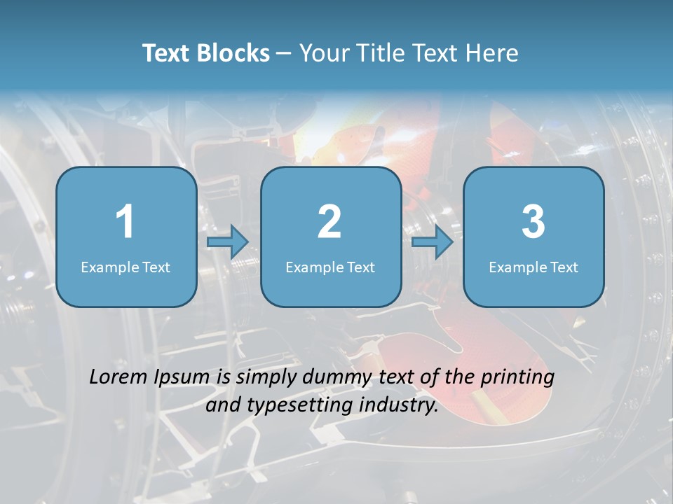 A Aircraft Jet Engine Detail PowerPoint Template