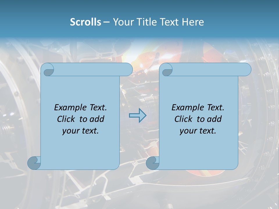 A Aircraft Jet Engine Detail PowerPoint Template
