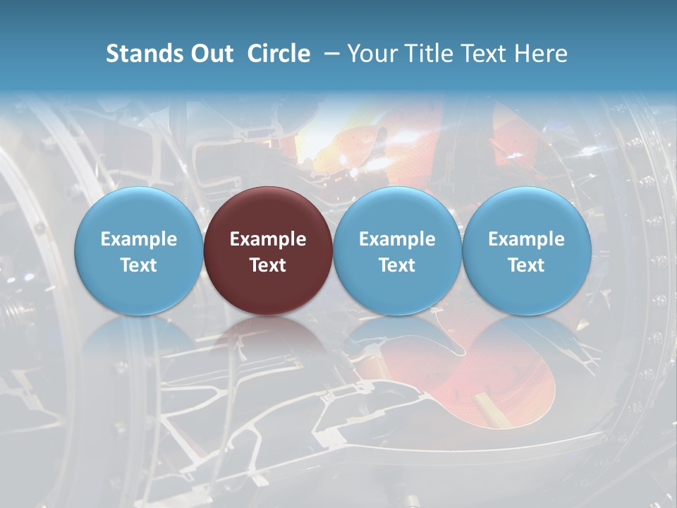 A Aircraft Jet Engine Detail PowerPoint Template