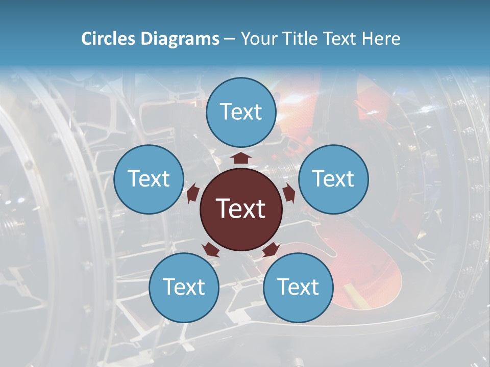 A Aircraft Jet Engine Detail PowerPoint Template