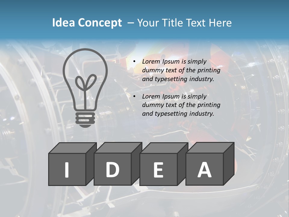 A Aircraft Jet Engine Detail PowerPoint Template