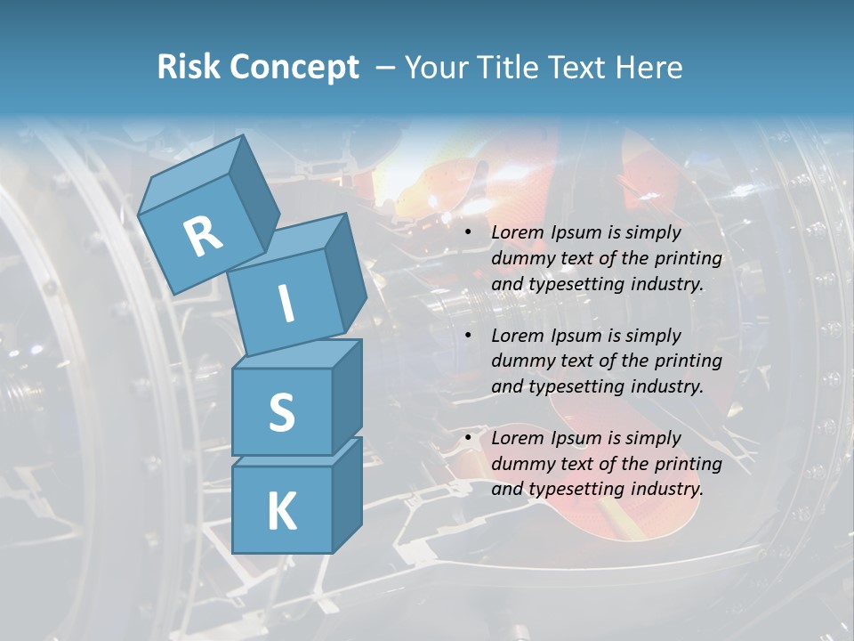 A Aircraft Jet Engine Detail PowerPoint Template