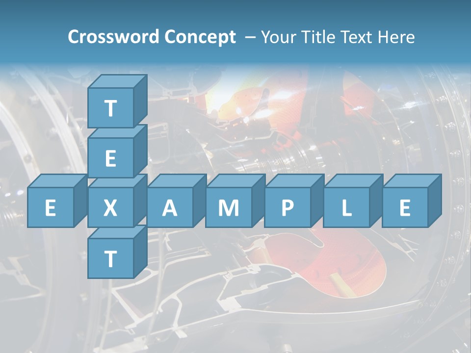 A Aircraft Jet Engine Detail PowerPoint Template