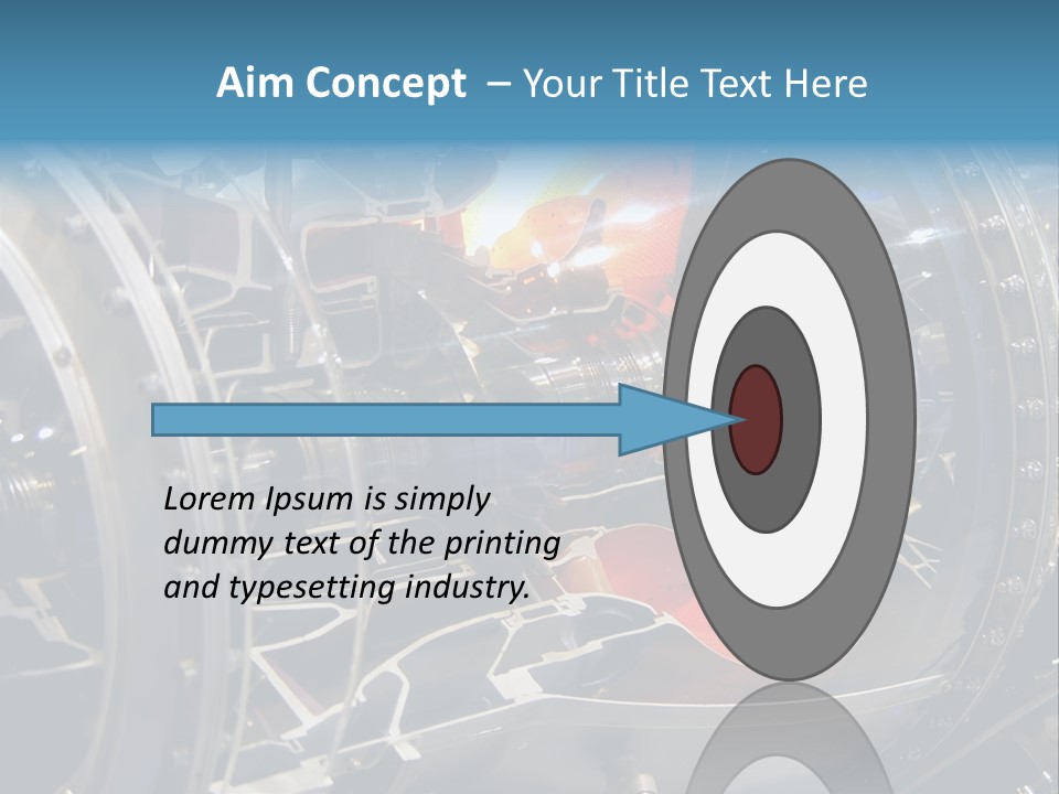 A Aircraft Jet Engine Detail PowerPoint Template