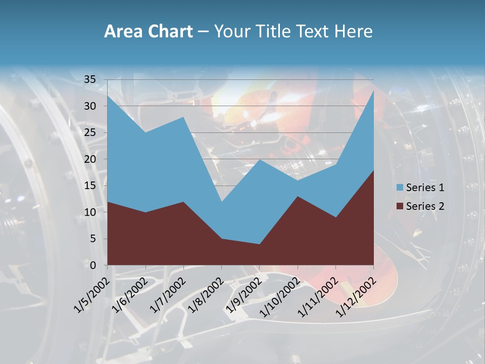 A Aircraft Jet Engine Detail PowerPoint Template