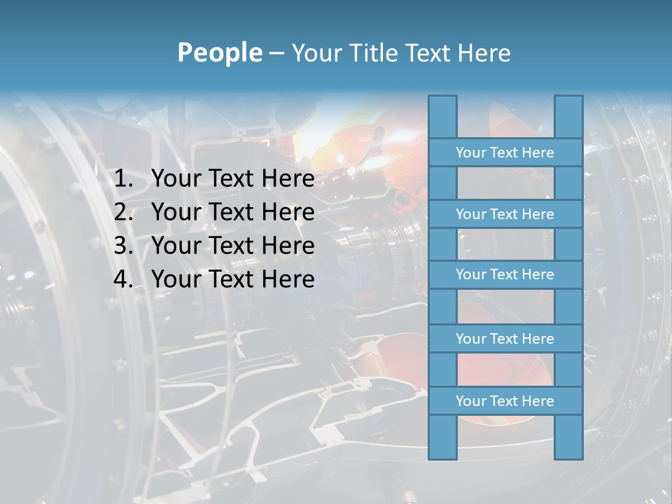 A Aircraft Jet Engine Detail PowerPoint Template