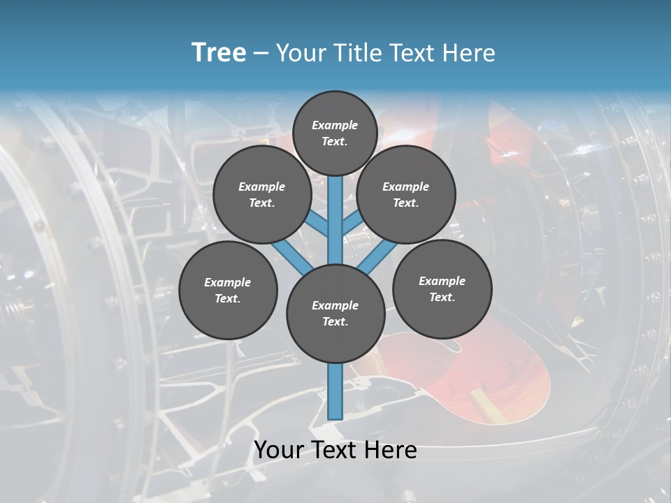 A Aircraft Jet Engine Detail PowerPoint Template