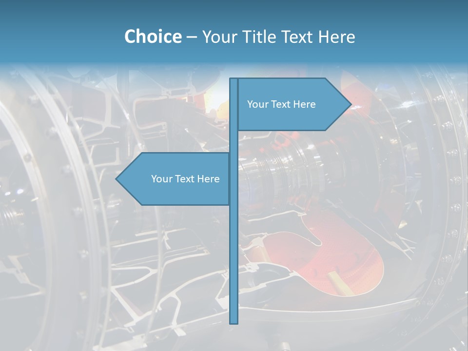A Aircraft Jet Engine Detail PowerPoint Template