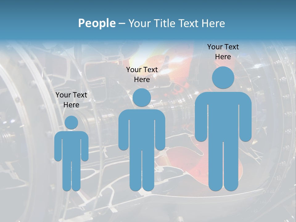 A Aircraft Jet Engine Detail PowerPoint Template