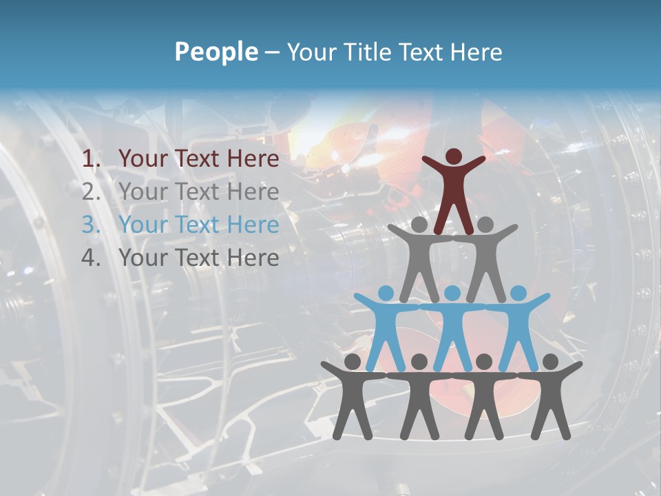 A Aircraft Jet Engine Detail PowerPoint Template