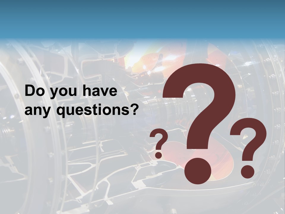 A Aircraft Jet Engine Detail PowerPoint Template