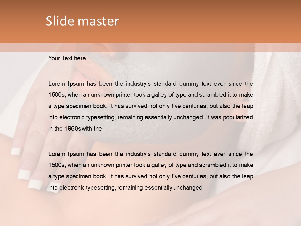 Girl With Facial Mask (Eyes Are Closed) PowerPoint Template