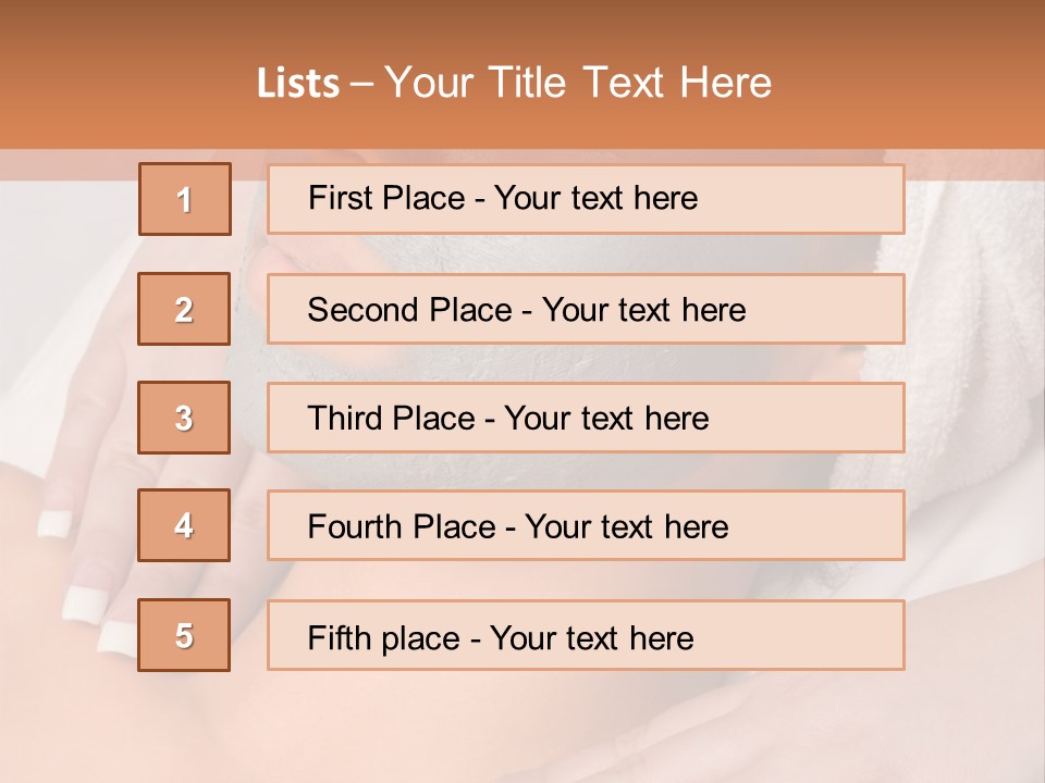 Girl With Facial Mask (Eyes Are Closed) PowerPoint Template