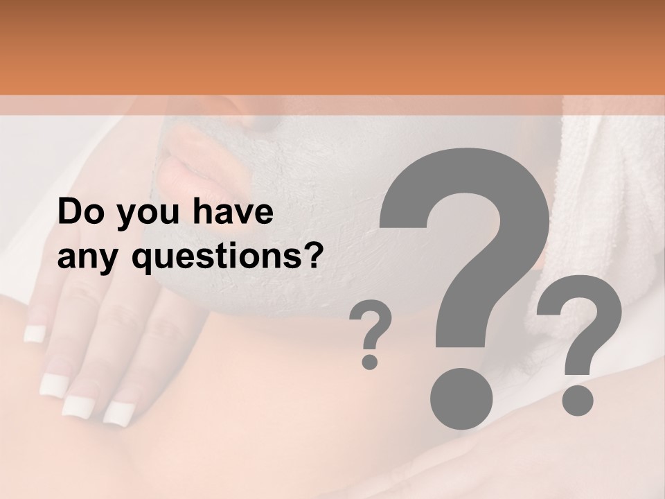 Girl With Facial Mask (Eyes Are Closed) PowerPoint Template