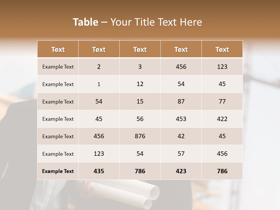 Young Architects Wearing A Protective Helmet Standing In Front Of A Building Site. PowerPoint Template