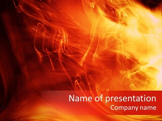 Magical Fiery Background PowerPoint Template