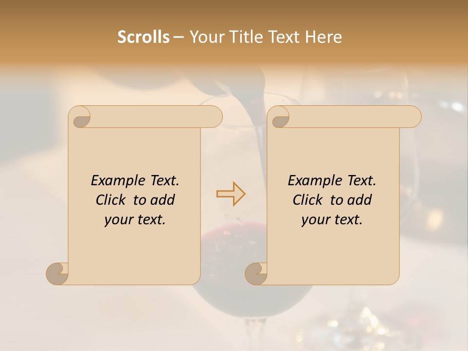 Two Glasses Being Filled With Red Wine At A Tasting Event PowerPoint Template