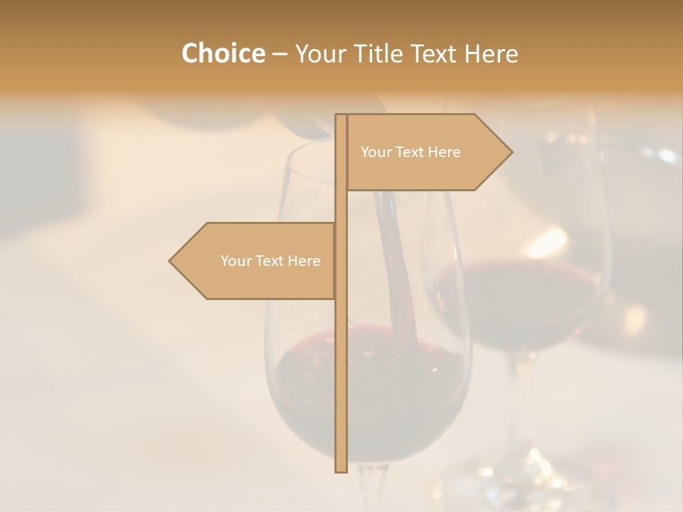 Two Glasses Being Filled With Red Wine At A Tasting Event PowerPoint Template