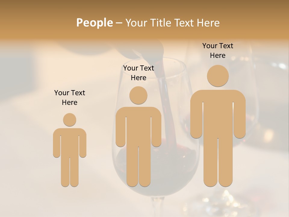 Two Glasses Being Filled With Red Wine At A Tasting Event PowerPoint Template