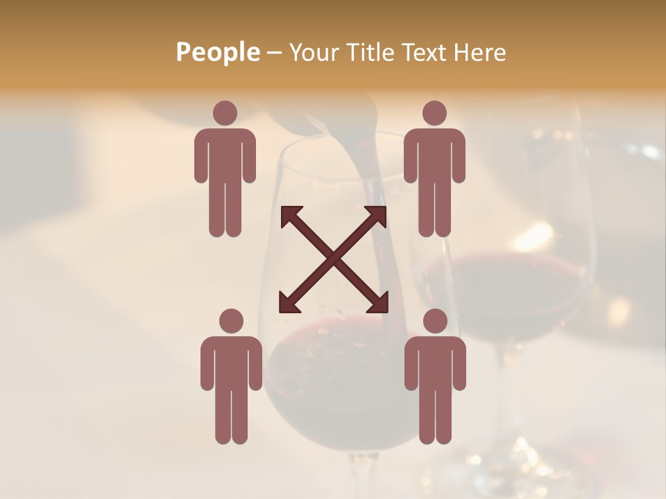 Two Glasses Being Filled With Red Wine At A Tasting Event PowerPoint Template