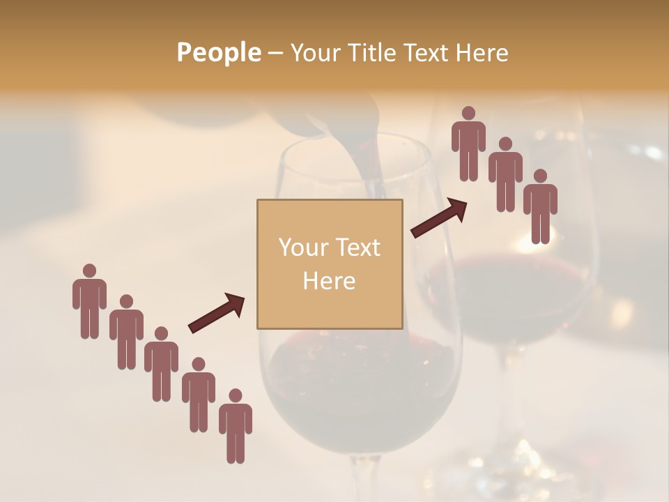 Two Glasses Being Filled With Red Wine At A Tasting Event PowerPoint Template