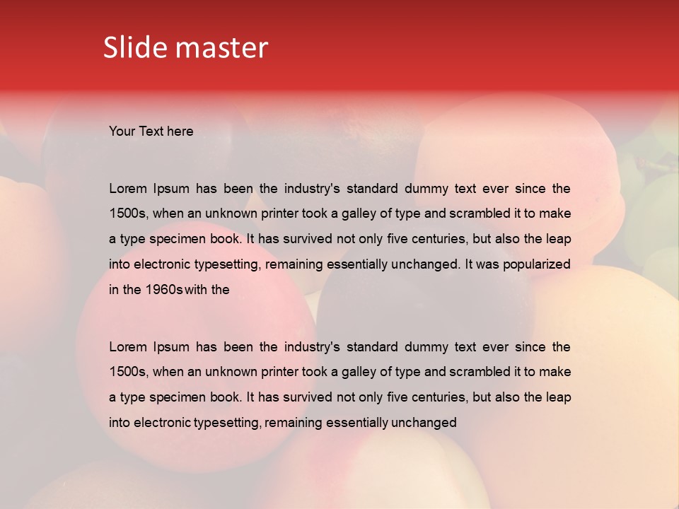 Many Different Colorful Fruits PowerPoint Template