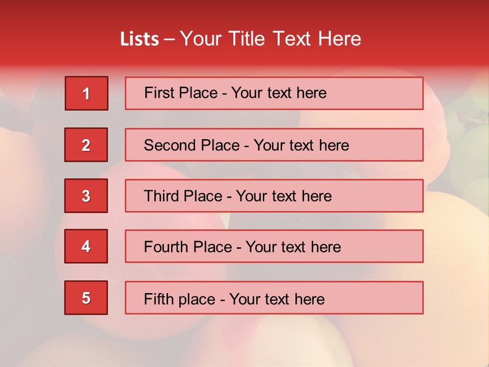 Many Different Colorful Fruits PowerPoint Template