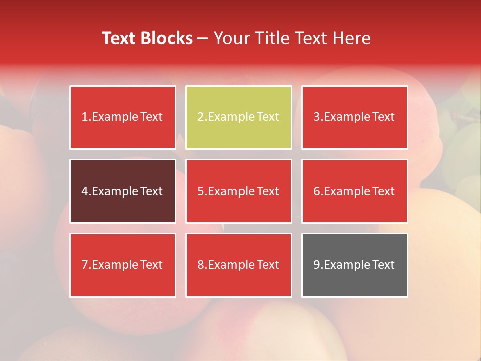 Many Different Colorful Fruits PowerPoint Template