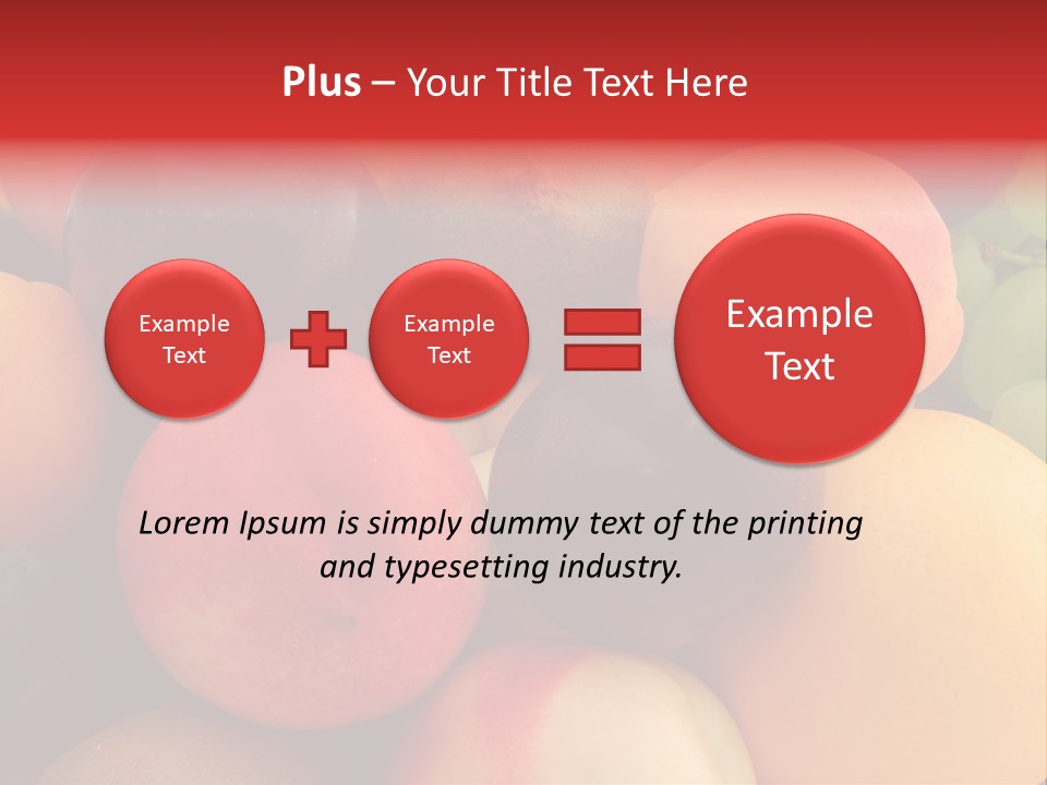 Many Different Colorful Fruits PowerPoint Template