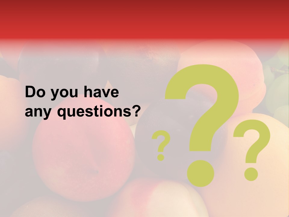 Many Different Colorful Fruits PowerPoint Template