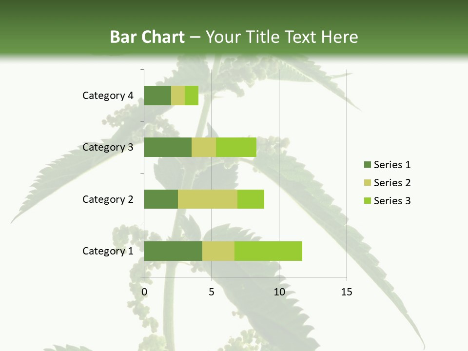 Fresh And Green Nettle Isolated On White Background - Series Herb PowerPoint Template