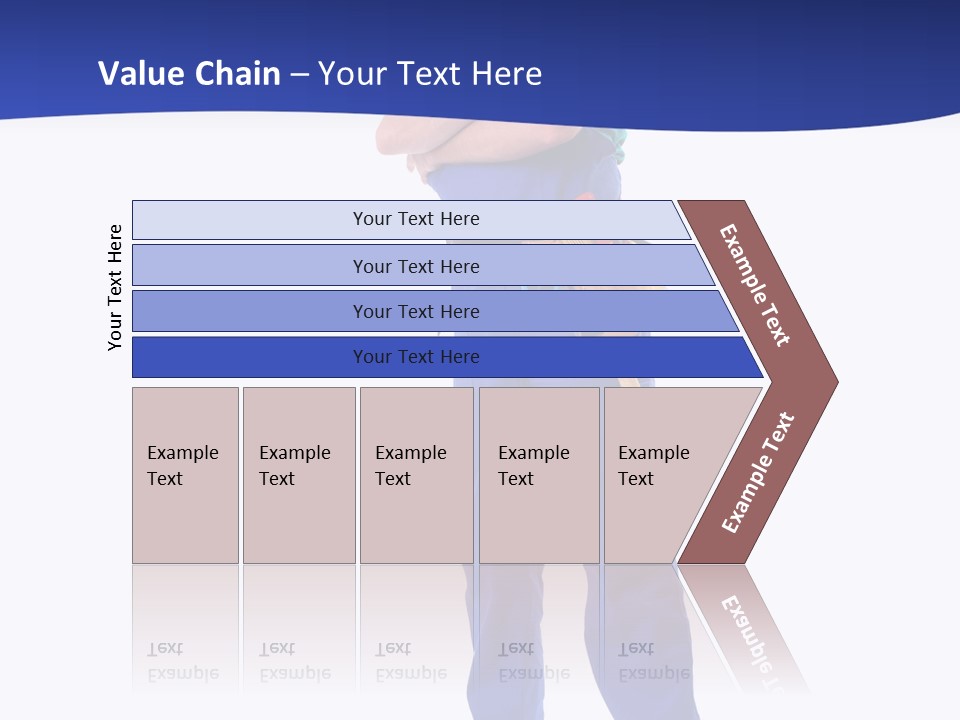 Builder Wearing Blue Overall, Toolbelt And Hard Hat Posing Over White Background PowerPoint Template