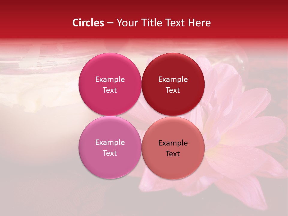 Cosmetic Moisturizing Cream With Flowers PowerPoint Template